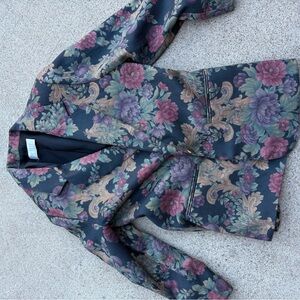 Vintage Floral Patterned Women's Blazer
